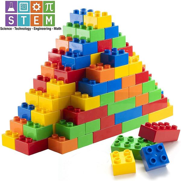 60-300 pcs big size building blocks compatible major brands diy constructor toys for children 60-300 pcs bbycwv